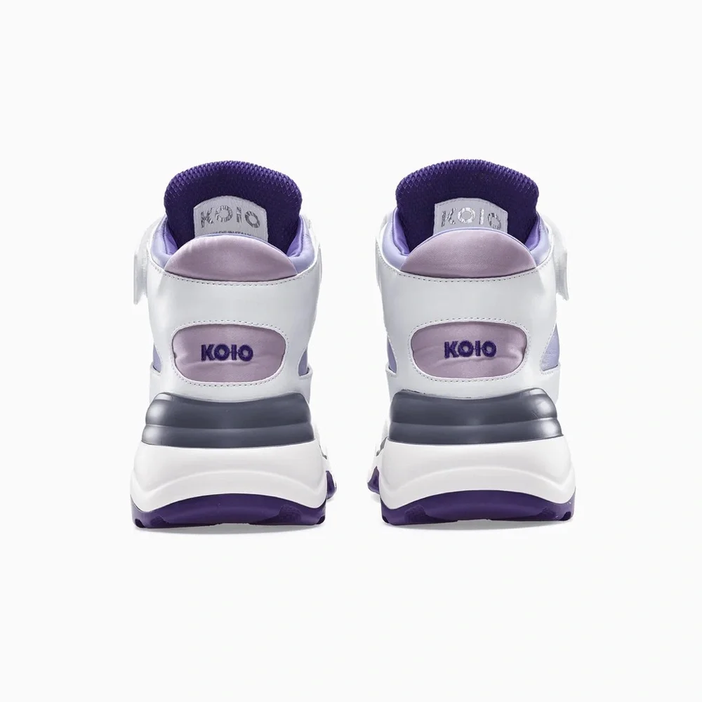 New! KOIO Aerobics Pearl Retro Colorblock High Top Platform Sneakers - Picture 5 of 16